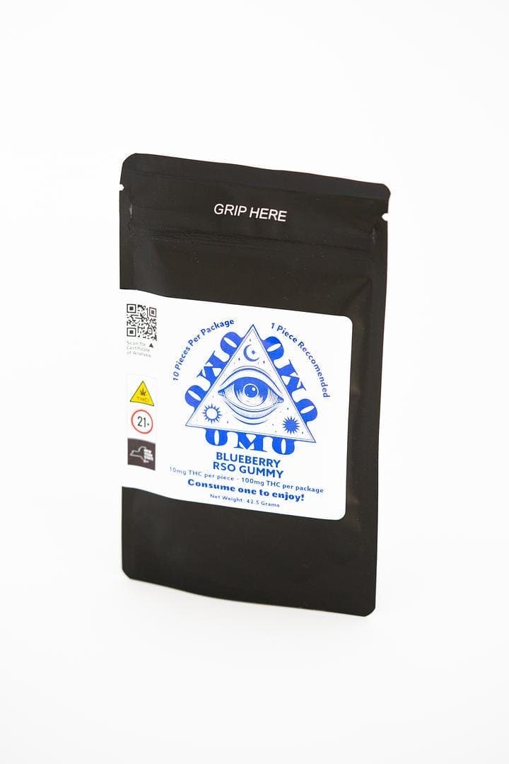 OMO Labs GUMMY BLUEBERRY RSO - 100mg 10pk