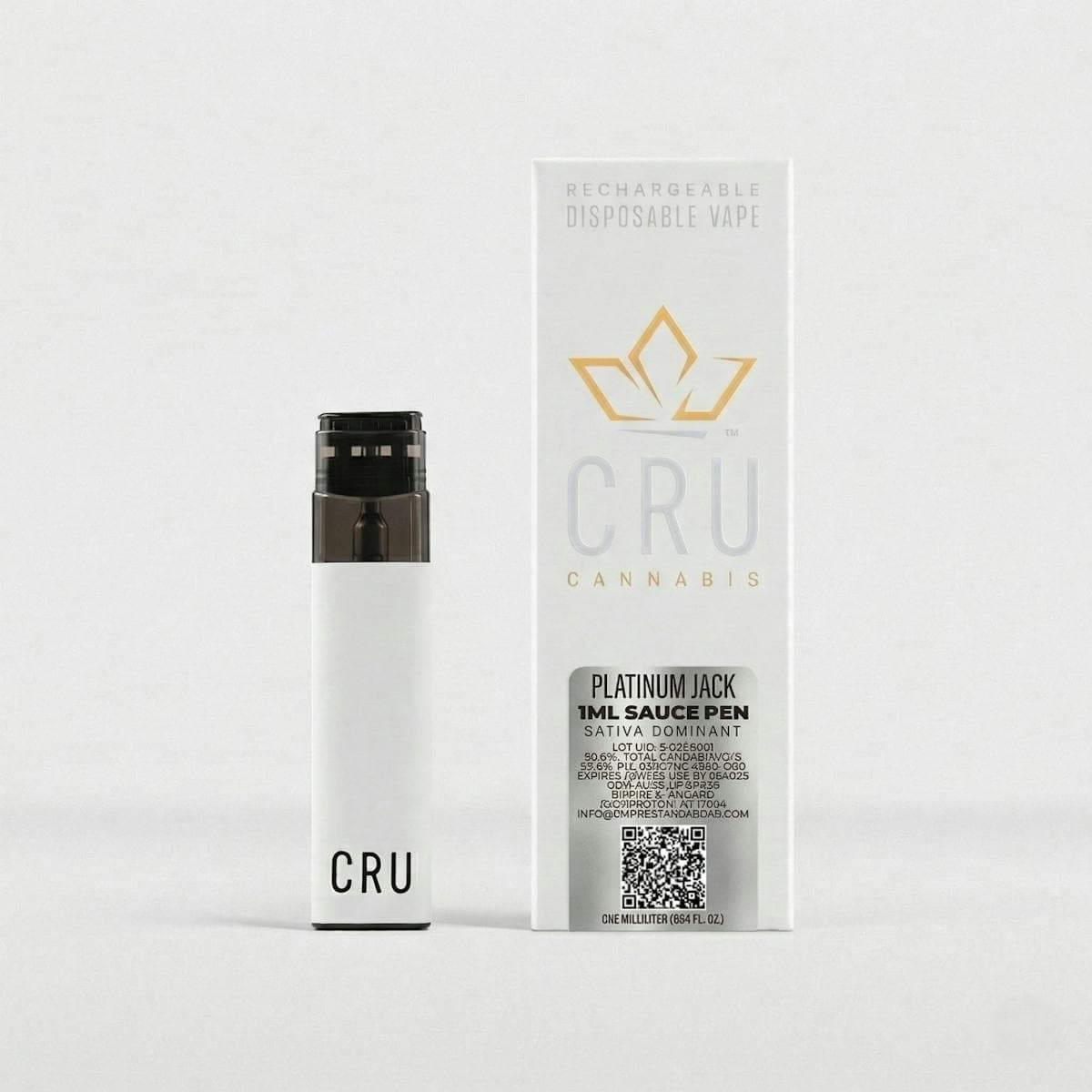 CRU Cannabis Platinum Jack Vape Sauce Disposable Unit - 1g