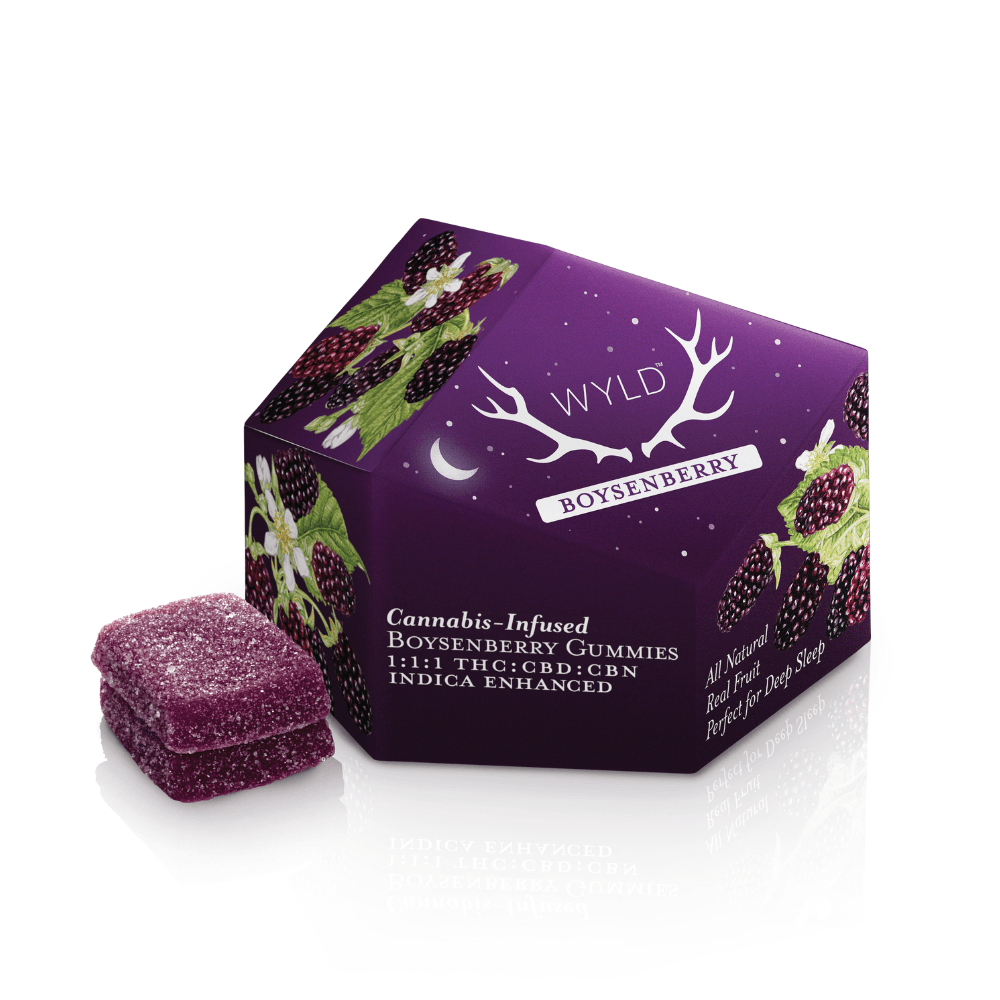 Wyld Boysenberry 1:1:1 CBD:CBN + Indica Enhanced Gummies