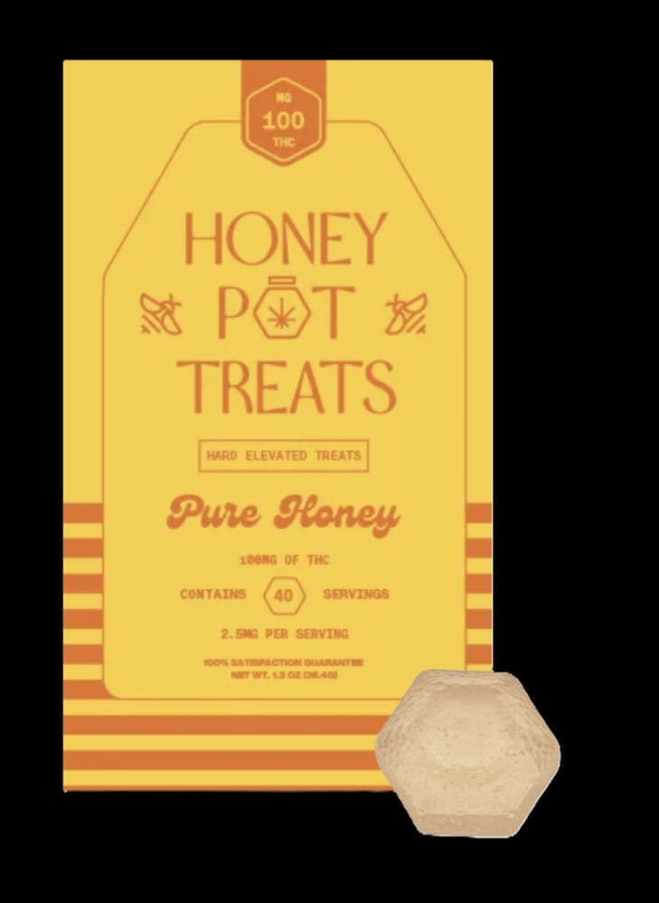 HONEY POT TREATS Pure Honey Hard Candy 40pk - 100mg
