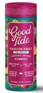 Good Tide Passion Fruit Infused Rosin Gummies (Sleep) 10pk - 100mg THC - 100mg CBD - 100mg CBN