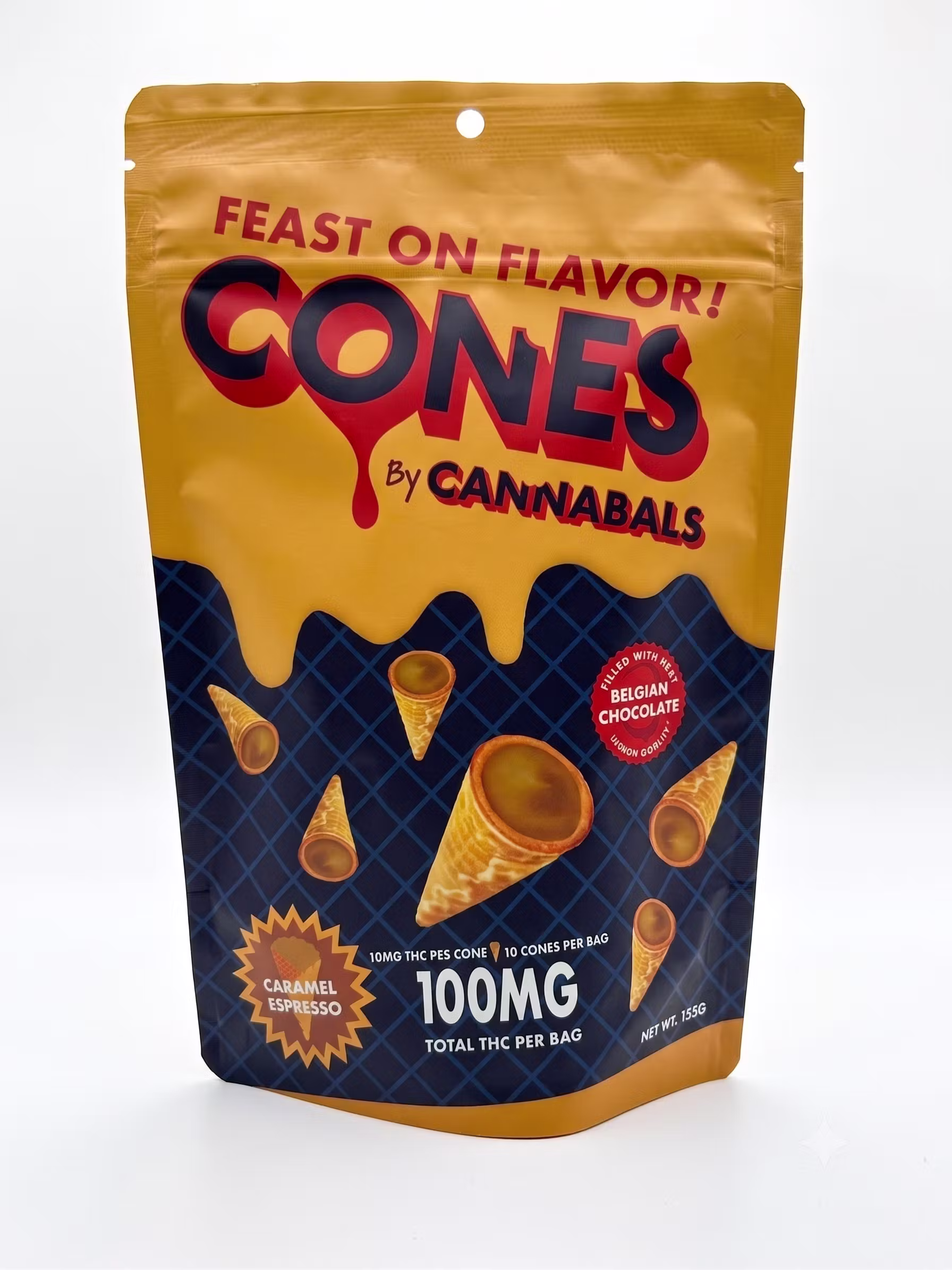 Cannabals Caramel Espresso Chocolate Cones - 10pk - 100mg