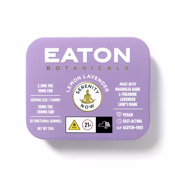Eaton Botanicals Lemon Lavender Gummies 2.5mg THC - 10mg CBD - 20pk