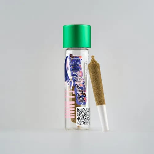 Jetpacks FJ-Mini: Grape Galaxy Kief Covered Infused Pre-Roll - 0.6g