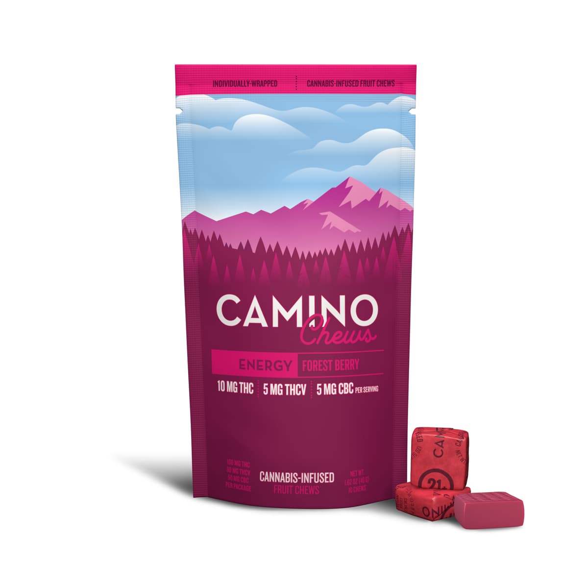 Camino Forest Berry 'Energy' Camino Chews 10mg THC: 5mg CBC: 5mg THCV [10pk]