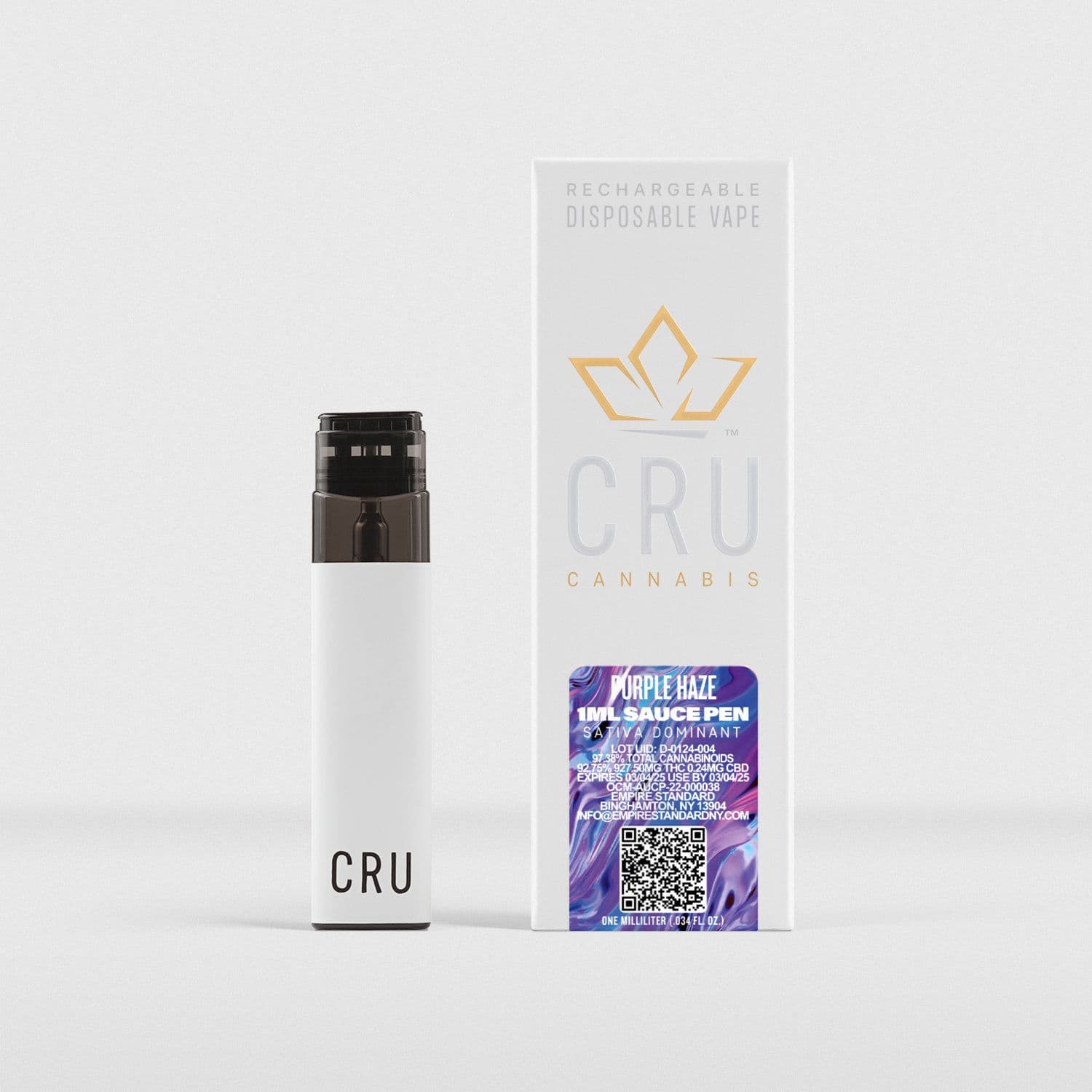CRU Cannabis Purple Haze Vape Sauce Disposable Unit - 1g