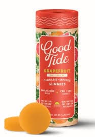 Good Tide Grapefruit Infused Rosin Gummies 1:1:1 (Blissful) 10pk - 100mg THC - 100mg CBD - 100mg CBC